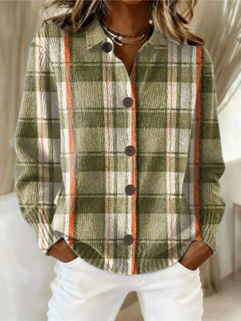 Liorabethea | Olive Plaid Button Cardigan
