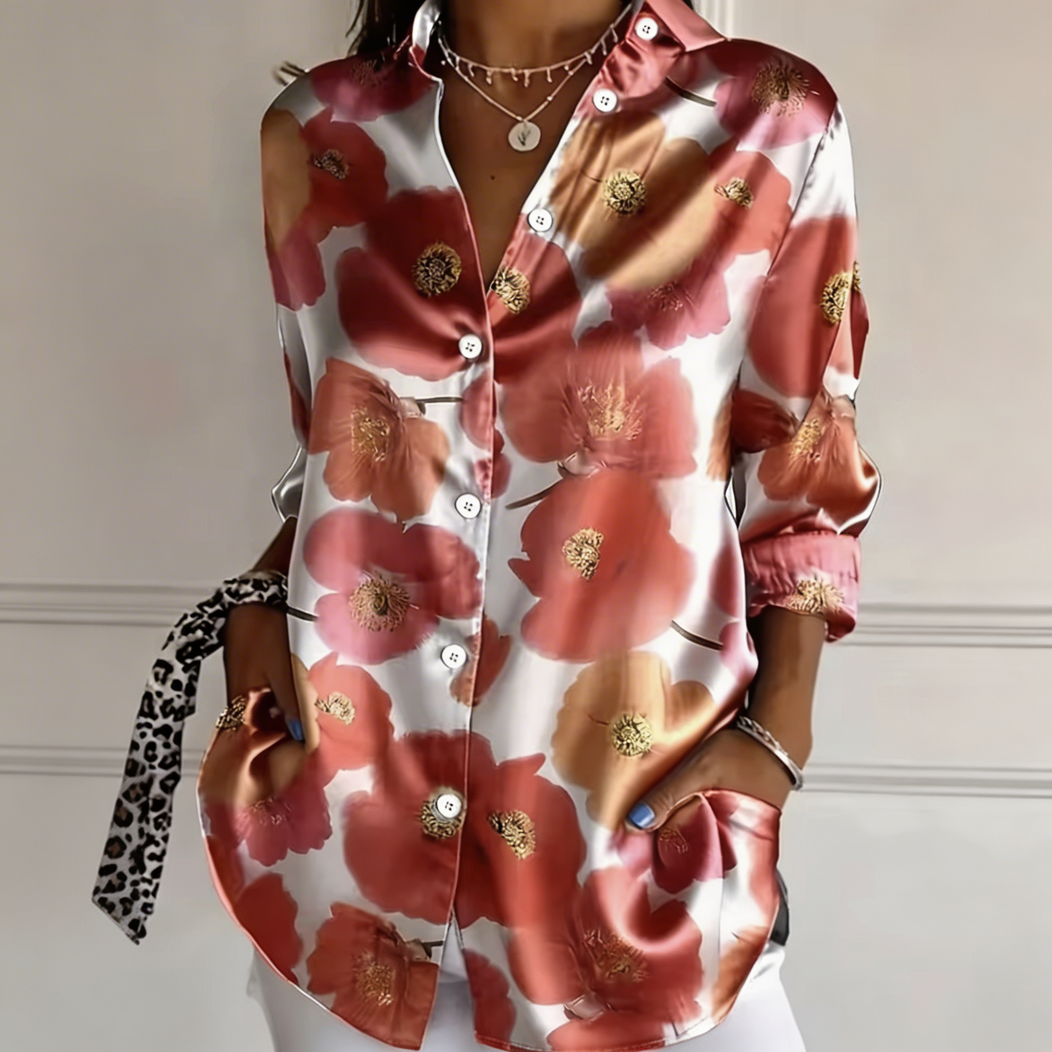 Dai™ | Elegant Satin-look Blouse